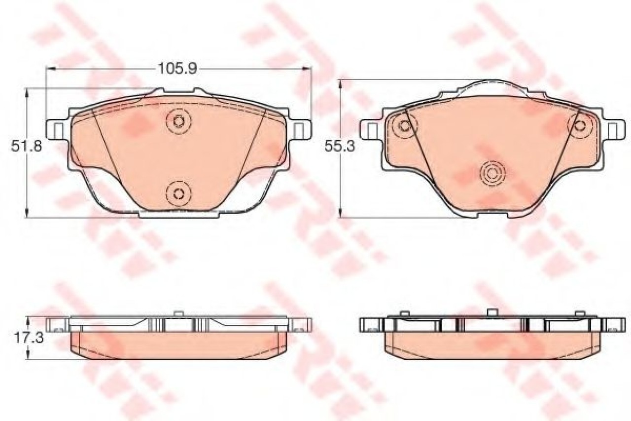 Set placute frana,frana disc PEUGEOT 308 II SW (2014 - 2016) TRW GDB2034 piesa NOUA