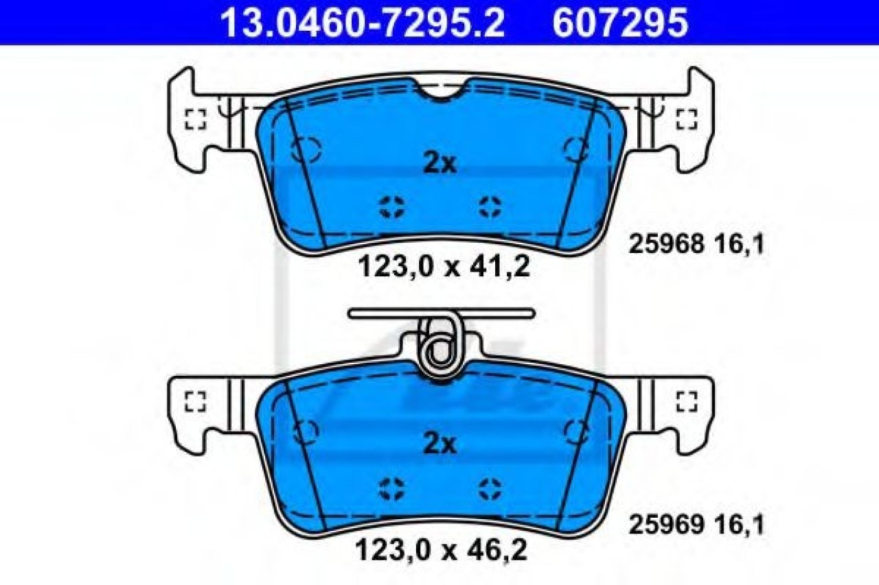 Set placute frana,frana disc PEUGEOT 308 II SW (2014 - 2016) ATE 13.0460-7295.2 piesa NOUA
