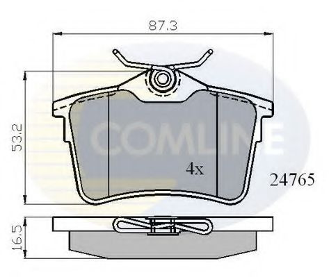 Set placute frana,frana disc PEUGEOT 308 SW (2007 - 2016) COMLINE CBP01797 piesa NOUA