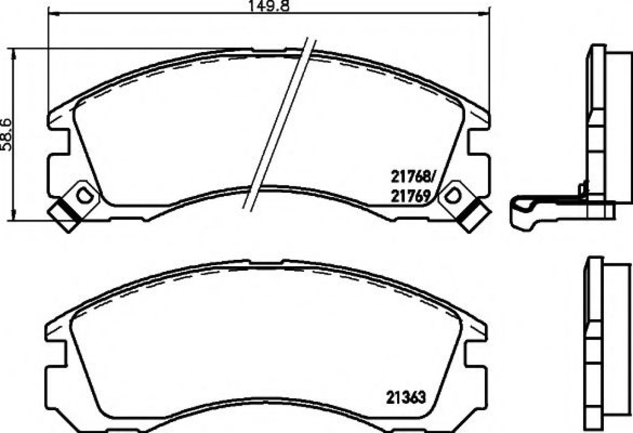 Set placute frana,frana disc PEUGEOT 4007 (GP) (2007 - 2016) TEXTAR 2136301 piesa NOUA
