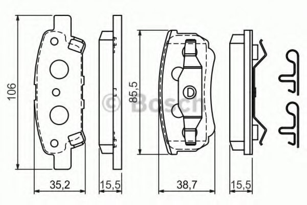 Set placute frana,frana disc PEUGEOT 4008 (2012 - 2016) BOSCH 0 986 424 814 piesa NOUA
