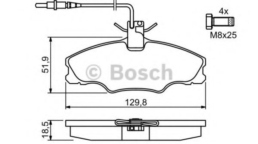 Set placute frana,frana disc PEUGEOT 406 (8B) (1995 - 2005) BOSCH 0 986 424 227 piesa NOUA