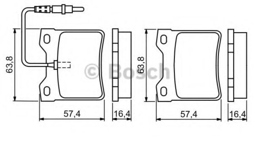 Set placute frana,frana disc PEUGEOT 406 (8B) (1995 - 2005) BOSCH 0 986 494 055 piesa NOUA