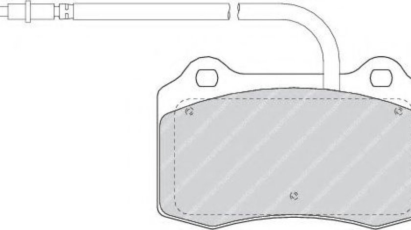 Set placute frana,frana disc PEUGEOT 406 (8B) (1995 - 2005) FERODO FDB1379 piesa NOUA