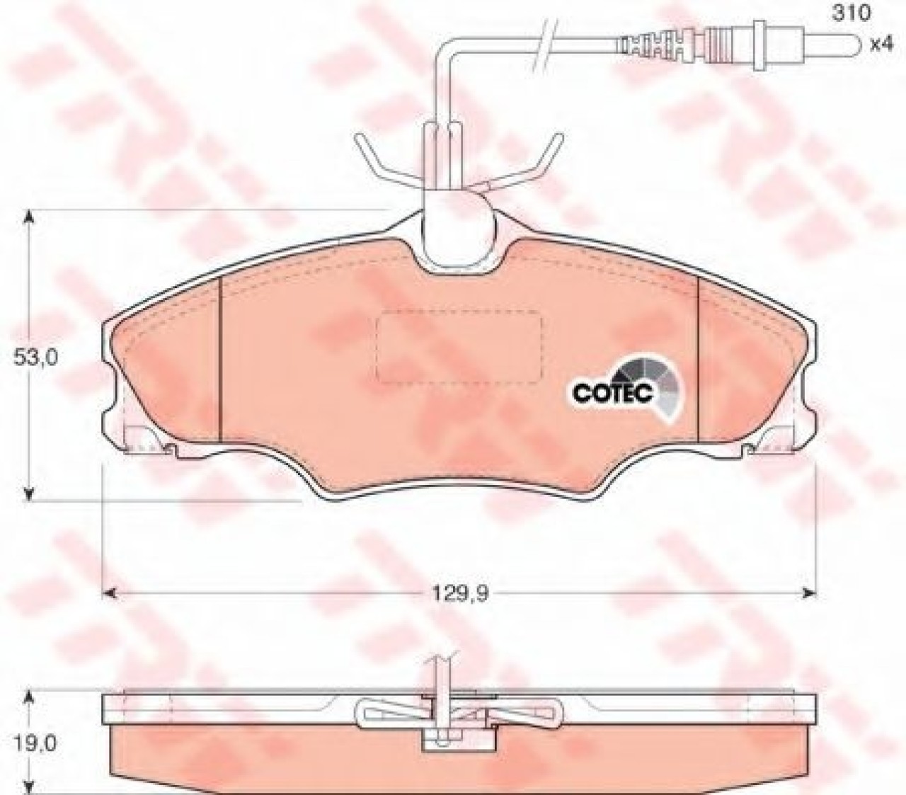 Set placute frana,frana disc PEUGEOT 406 (8B) (1995 - 2005) TRW GDB1193 piesa NOUA