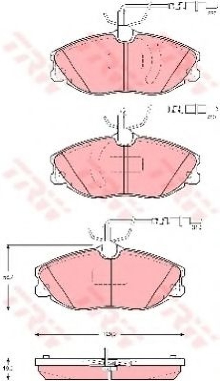 Set placute frana,frana disc PEUGEOT 406 Estate (8E/F) (1996 - 2004) TRW GDB1423 piesa NOUA