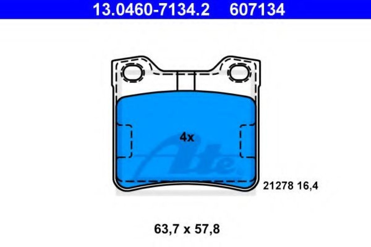 Set placute frana,frana disc PEUGEOT 406 Estate (8E/F) (1996 - 2004) ATE 13.0460-7134.2 piesa NOUA