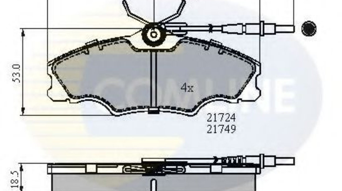 Set placute frana,frana disc PEUGEOT 406 Estate (8E/F) (1996 - 2004) COMLINE CBP1433 piesa NOUA