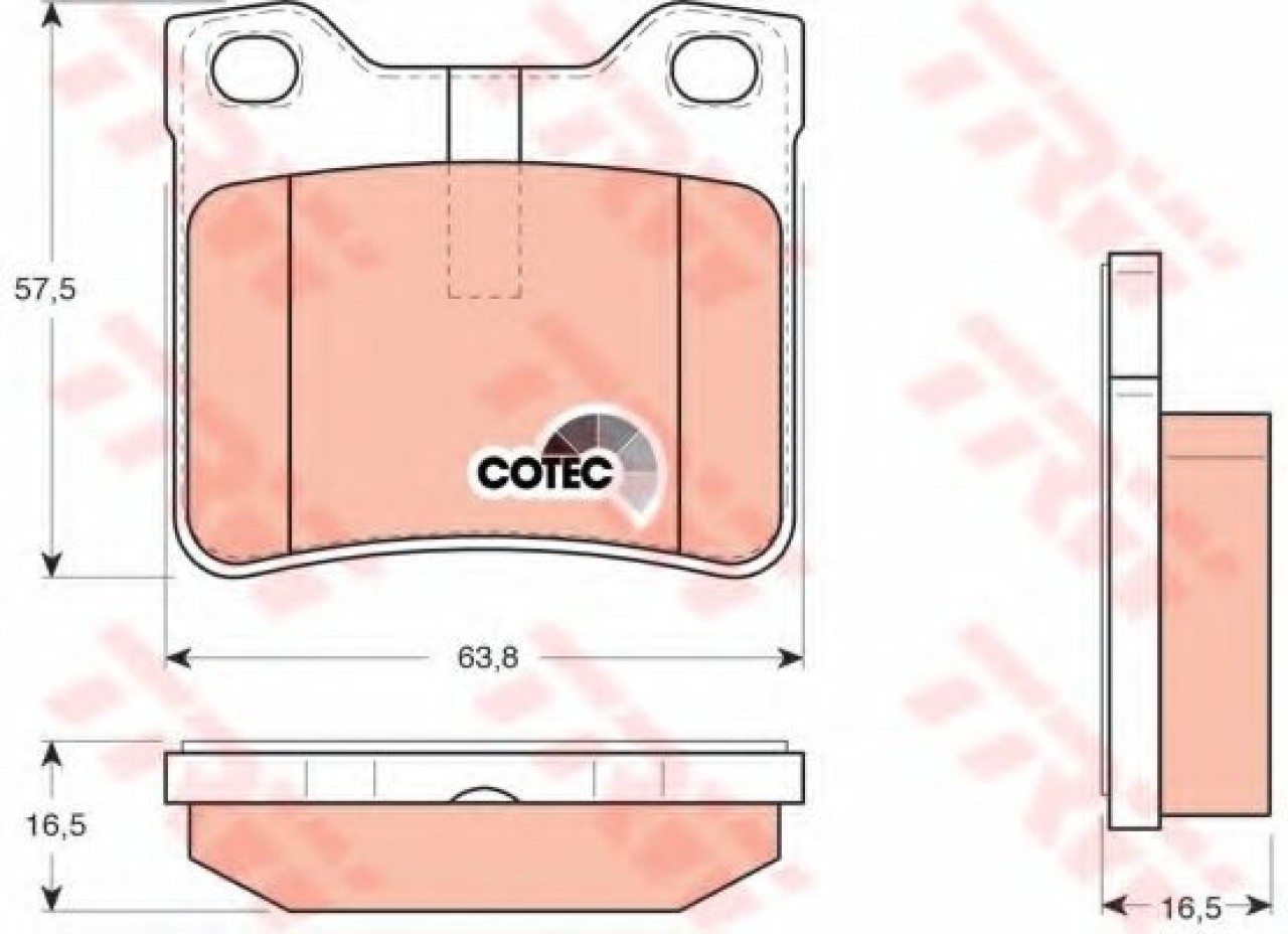 Set placute frana,frana disc PEUGEOT 406 Estate (8E/F) (1996 - 2004) TRW GDB1276 piesa NOUA