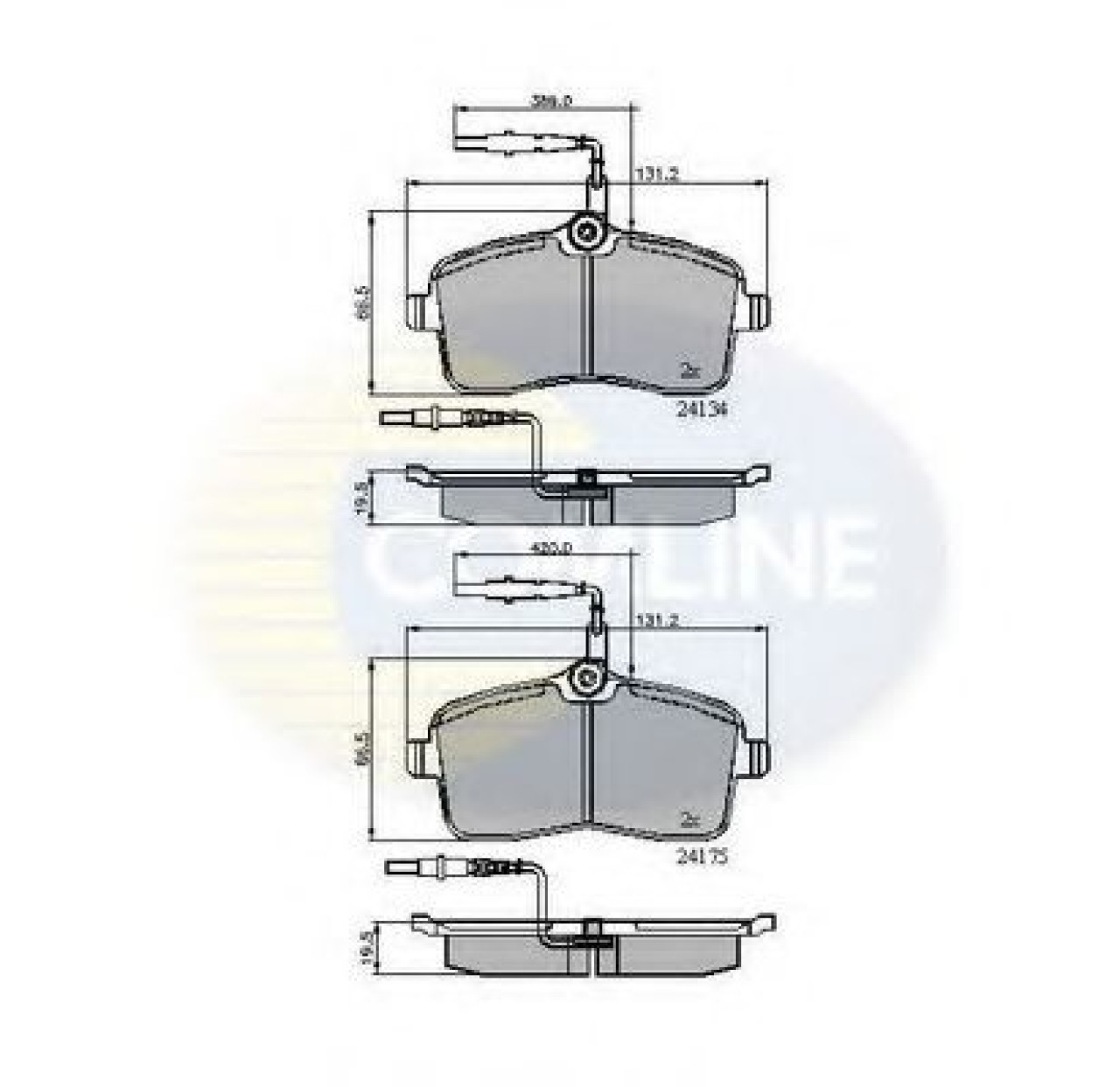Set placute frana,frana disc PEUGEOT 407 (6D) (2004 - 2016) COMLINE CBP11250 piesa NOUA