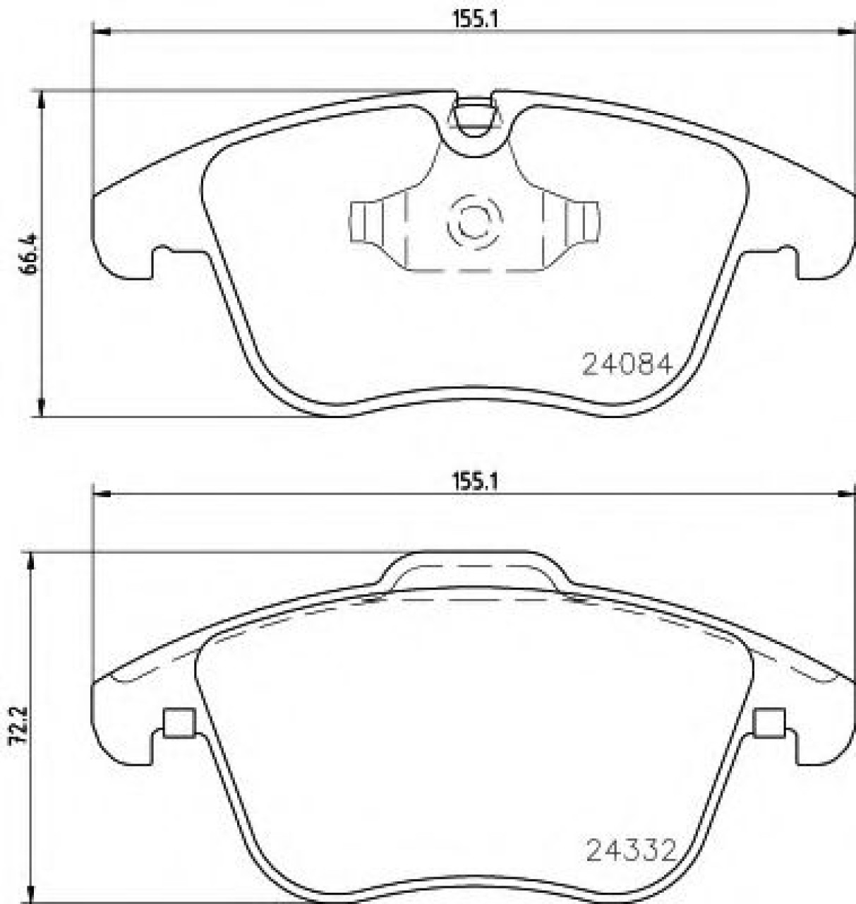 Set placute frana,frana disc PEUGEOT 407 (6D) (2004 - 2016) TEXTAR 2433201 piesa NOUA