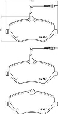 Set placute frana,frana disc PEUGEOT 407 (6D) (2004 - 2016) BREMBO P 61 119 piesa NOUA