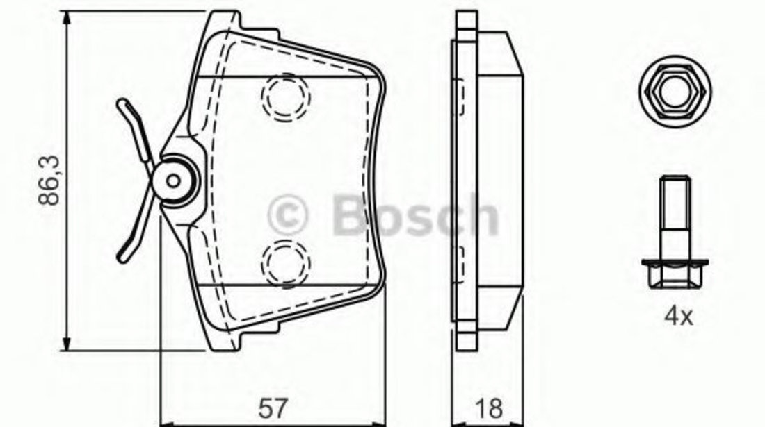 Set placute frana,frana disc PEUGEOT 407 SW (6E) (2004 - 2016) BOSCH 0 986 494 095 piesa NOUA