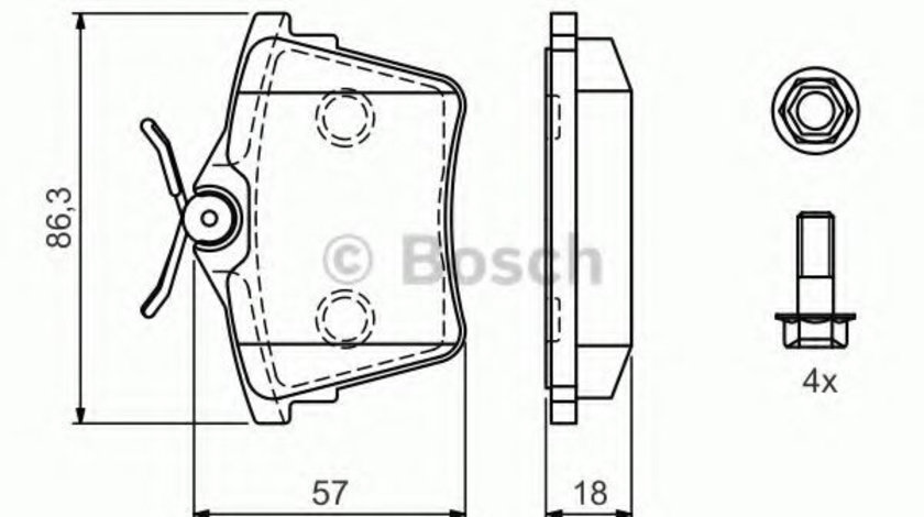 Set placute frana,frana disc PEUGEOT 407 SW (6E) (2004 - 2016) BOSCH 0 986 494 095 piesa NOUA