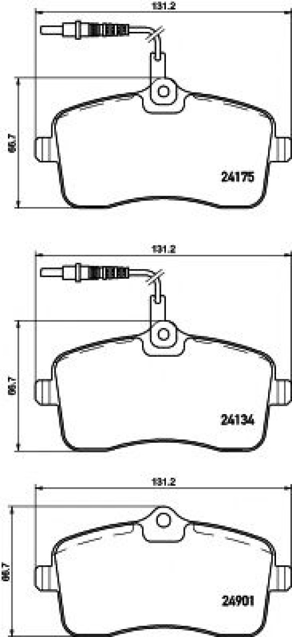 Set placute frana,frana disc PEUGEOT 407 SW (6E) (2004 - 2016) TEXTAR 2417501 piesa NOUA