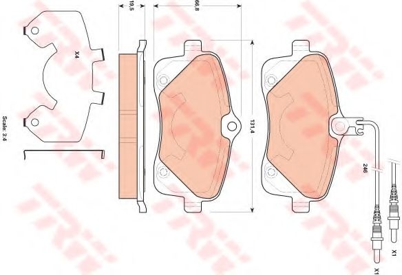 Set placute frana,frana disc PEUGEOT 407 SW (6E) (2004 - 2016) TRW GDB1895 piesa NOUA