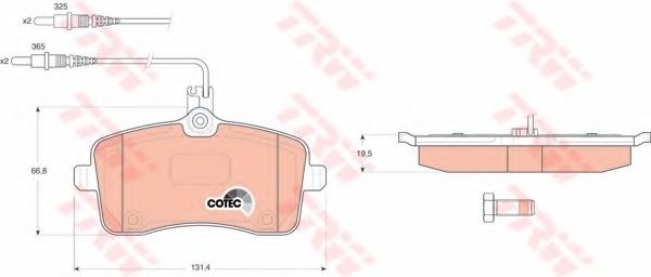 Set placute frana,frana disc PEUGEOT 407 SW (6E) (2004 - 2016) TRW GDB1594 piesa NOUA