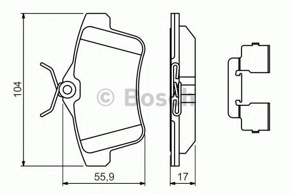 Set placute frana,frana disc PEUGEOT 5008 (2009 - 2016) BOSCH 0 986 494 640 piesa NOUA