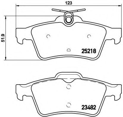 Set placute frana,frana disc PEUGEOT 508 (2010 - 2016) BREMBO P 61 110 piesa NOUA