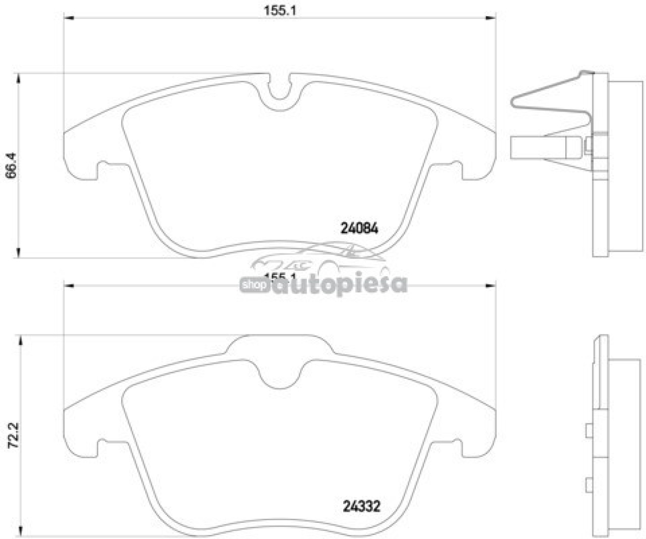 Set placute frana,frana disc PEUGEOT 508 (2010 - 2016) KRIEGER 0950006276 piesa NOUA