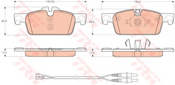 Set placute frana,frana disc PEUGEOT 508 (2010 - 2016) TRW GDB1929 piesa NOUA