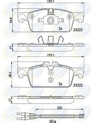 Set placute frana,frana disc PEUGEOT 508 (2010 - 2016) COMLINE CBP22195 piesa NOUA