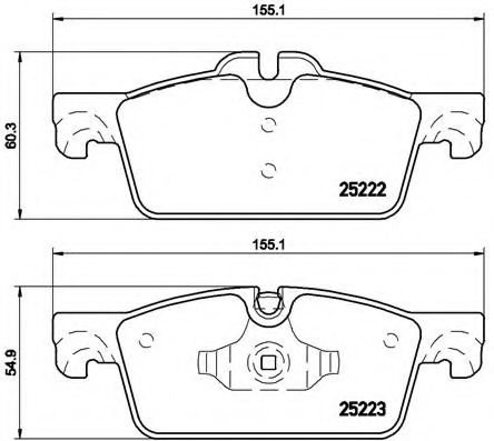 Set placute frana,frana disc PEUGEOT 508 SW (2010 - 2016) BREMBO P 61 112 piesa NOUA