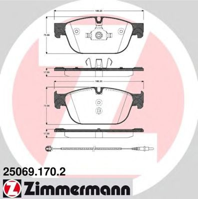 Set placute frana,frana disc PEUGEOT 508 SW (2010 - 2016) ZIMMERMANN 25069.170.2 piesa NOUA