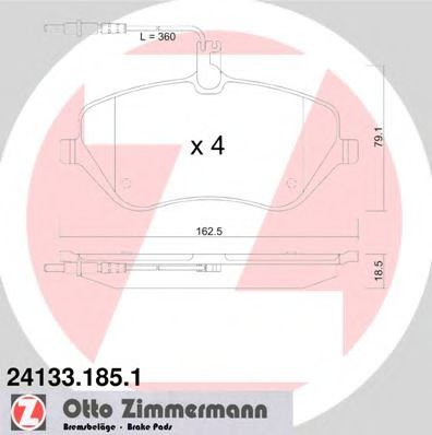 Set placute frana,frana disc PEUGEOT 607 (9D, 9U) (2000 - 2016) ZIMMERMANN 24133.185.1 piesa NOUA