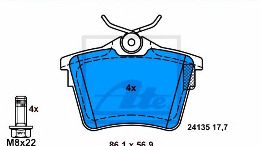 Set placute frana,frana disc PEUGEOT 607 (9D, 9U) (2000 - 2016) ATE 13.0460-2893.2 produs NOU