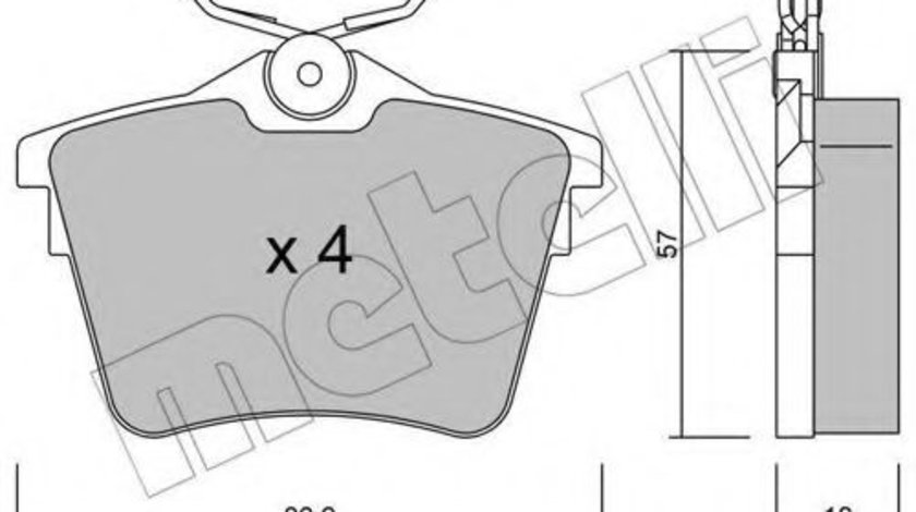 Set placute frana,frana disc PEUGEOT 607 (9D, 9U) (2000 - 2016) METELLI 22-0602-0 piesa NOUA