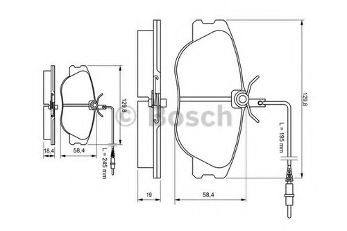 Set placute frana,frana disc PEUGEOT 806 (221) (1994 - 2002) BOSCH 0 986 424 033 piesa NOUA