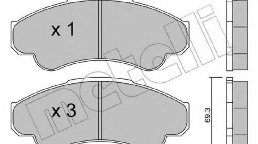 Set placute frana,frana disc PEUGEOT BOXER bus (244, Z) (2001 - 2016) METELLI 22-0326-0 piesa NOUA