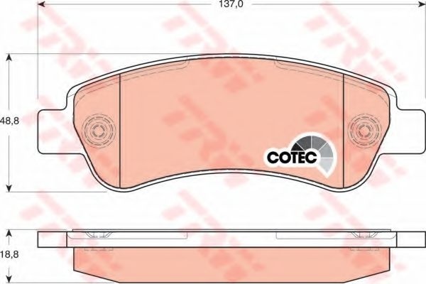 Set placute frana,frana disc PEUGEOT BOXER bus (2006 - 2016) TRW GDB1682 piesa NOUA