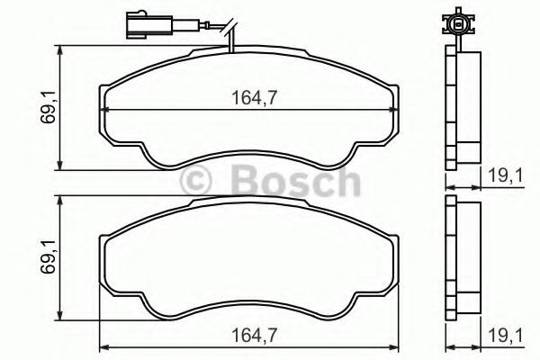 Set placute frana,frana disc PEUGEOT BOXER bus (244, Z) (2001 - 2016) BOSCH 0 986 424 769 piesa NOUA