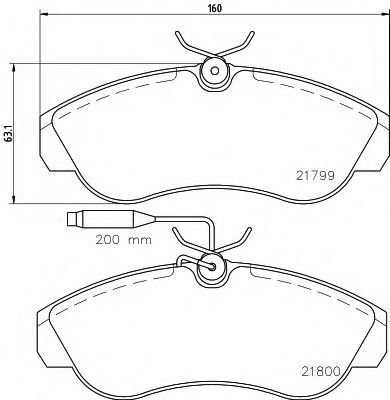 Set placute frana,frana disc PEUGEOT BOXER bus (230P) (1994 - 2002) TEXTAR 2179901 piesa NOUA