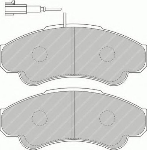 Set placute frana,frana disc PEUGEOT BOXER bus (244, Z) (2001 - 2016) FERODO FVR1479 piesa NOUA