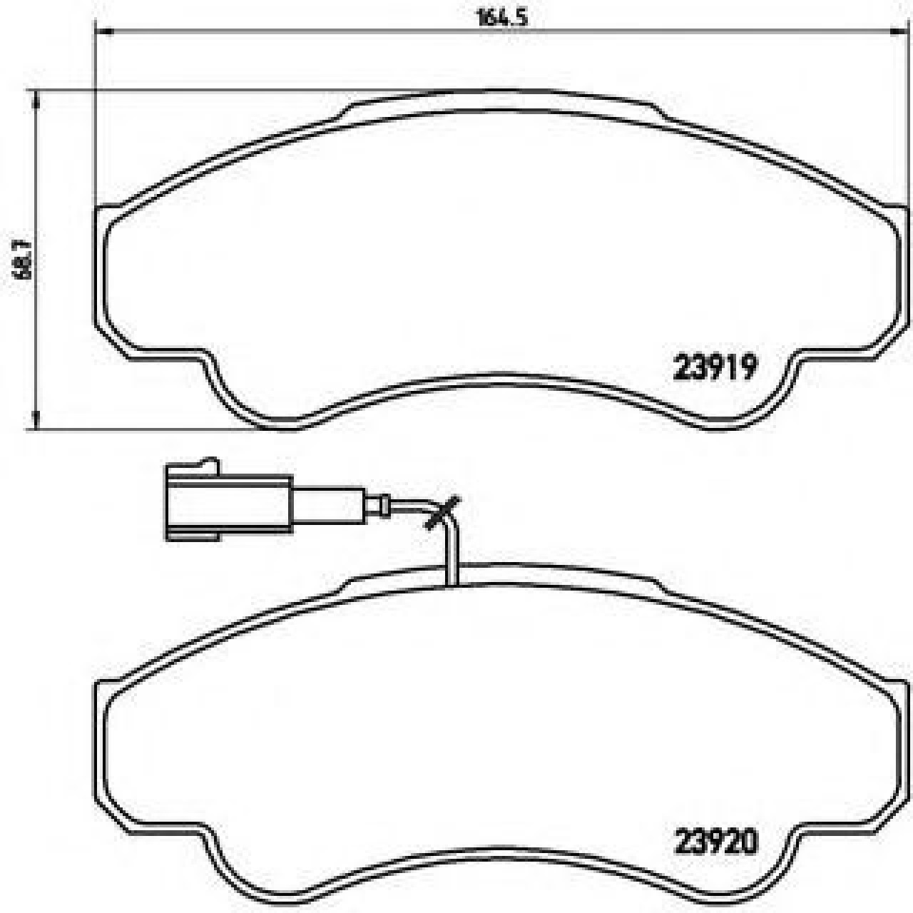 Set placute frana,frana disc PEUGEOT BOXER bus (244, Z) (2001 - 2016) BREMBO P 23 092 piesa NOUA