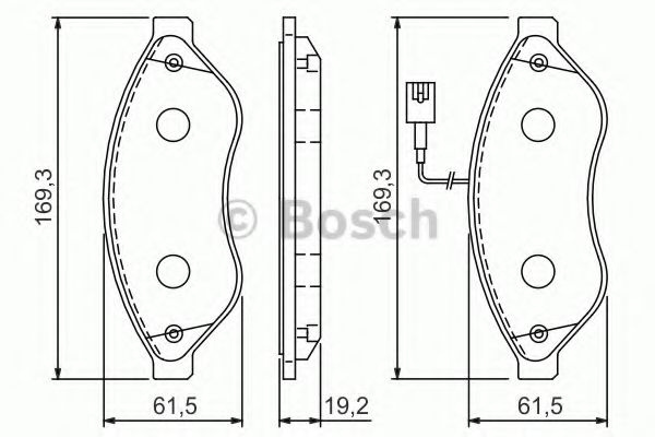 Set placute frana,frana disc PEUGEOT BOXER platou / sasiu (2006 - 2016) BOSCH 0 986 494 111 piesa NOUA