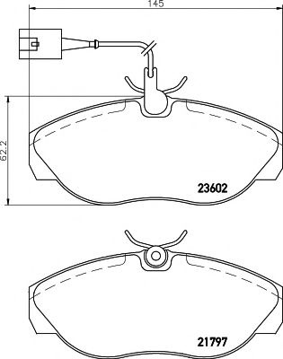 Set placute frana,frana disc PEUGEOT BOXER platou / sasiu (ZCT) (1994 - 2002) TEXTAR 2360201 piesa NOUA