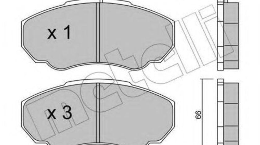 Set placute frana,frana disc PEUGEOT BOXER platou / sasiu (244) (2001 - 2016) METELLI 22-0325-0 piesa NOUA