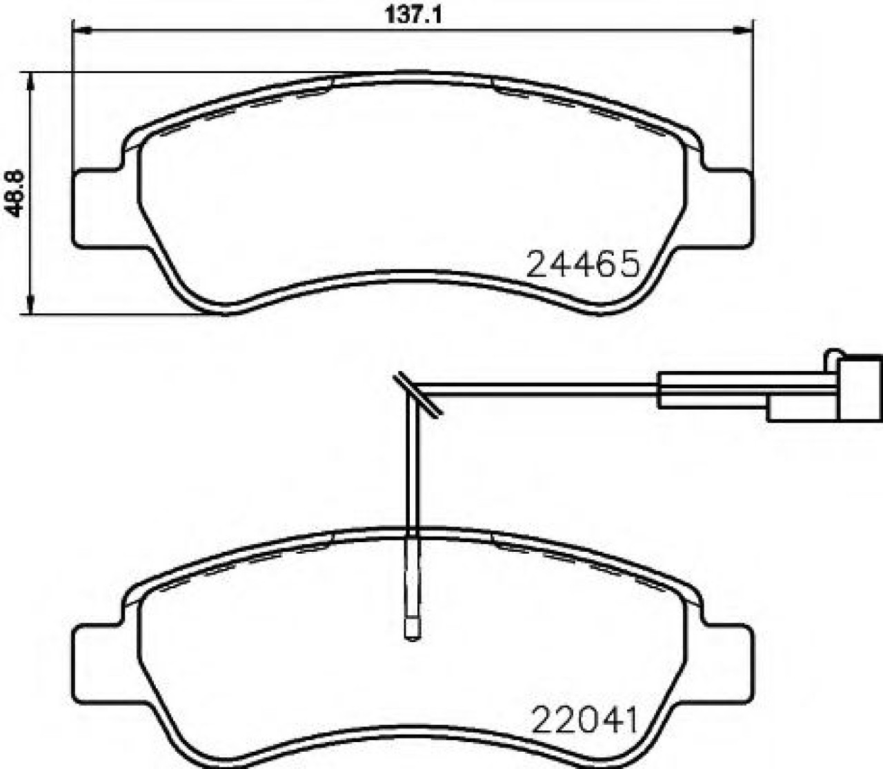 Set placute frana,frana disc PEUGEOT BOXER platou / sasiu (2006 - 2016) TEXTAR 2446503 piesa NOUA