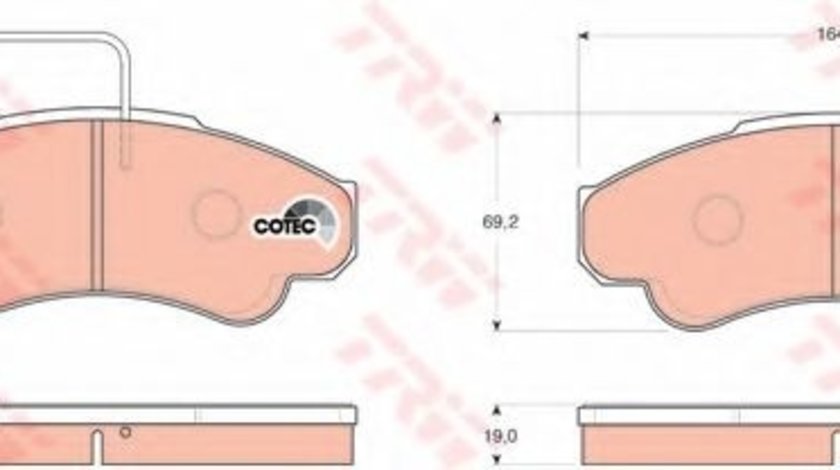 Set placute frana,frana disc PEUGEOT BOXER platou / sasiu (244) (2001 - 2016) TRW GDB1518 produs NOU