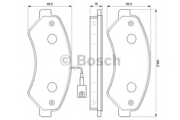Set placute frana,frana disc PEUGEOT BOXER platou / sasiu (2006 - 2016) BOSCH 0 986 494 109 piesa NOUA