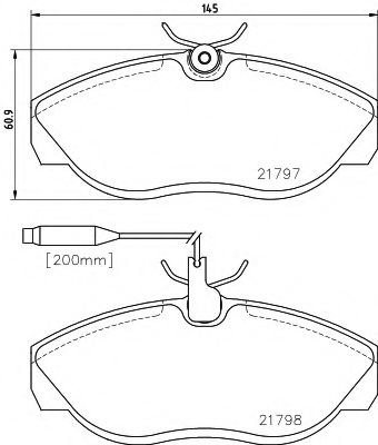 Set placute frana,frana disc PEUGEOT BOXER caroserie (230L) (1994 - 2002) TEXTAR 2179701 piesa NOUA
