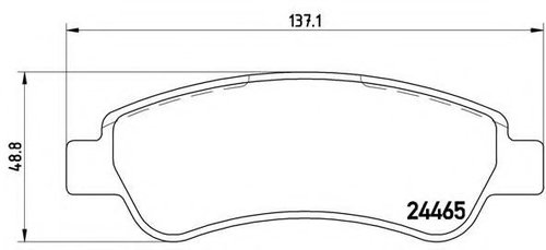 Set placute frana,frana disc PEUGEOT BOXER caroserie (2006 - 2016) BREMBO P 61 091 piesa NOUA