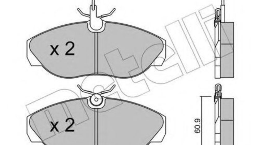 Set placute frana,frana disc PEUGEOT BOXER caroserie (230L) (1994 - 2002) METELLI 22-0154-0 piesa NOUA