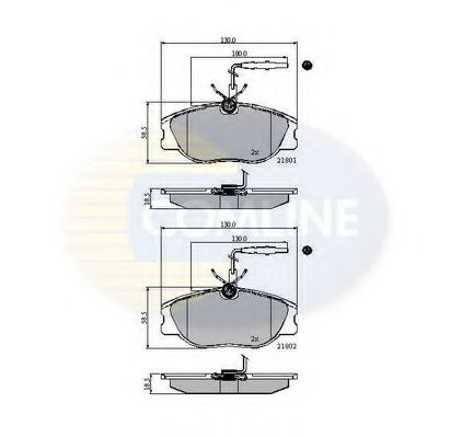 Set placute frana,frana disc PEUGEOT EXPERT (224) (1995 - 2016) COMLINE CBP11001 piesa NOUA