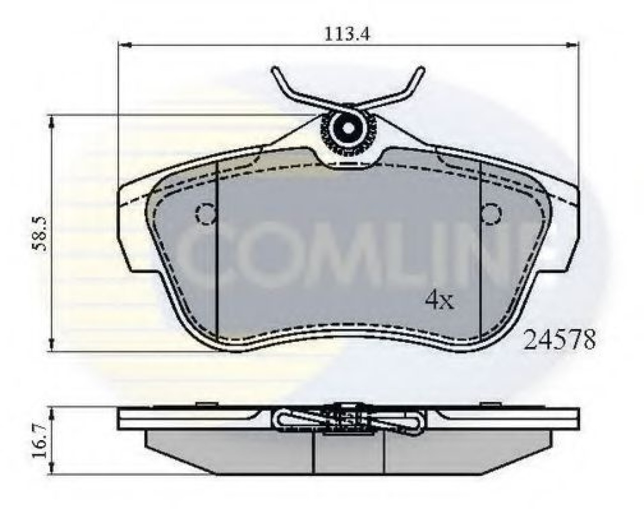 Set placute frana,frana disc PEUGEOT EXPERT Tepee (VF3V) (2007 - 2016) COMLINE CBP01622 piesa NOUA