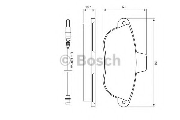 Set placute frana,frana disc PEUGEOT EXPERT Van (222) (1995 - 2016) BOSCH 0 986 424 415 piesa NOUA